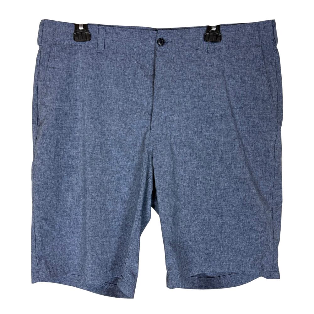 Ben‎ Hogan Chino Shorts Mens 38 Gray Stretch High-Rise Slash Pockets Flat Front